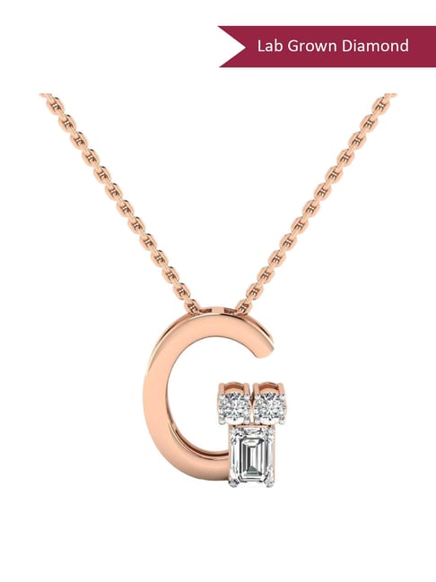 SHINE ETERNAL Lab Grown Diamond 14k (585) Rose Gold Pendant for Women-picture-23