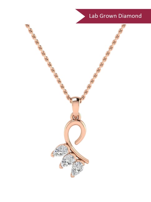 SHINE ETERNAL Lab Grown Diamond 14k (585) Rose Gold Pendant for Women-picture-18
