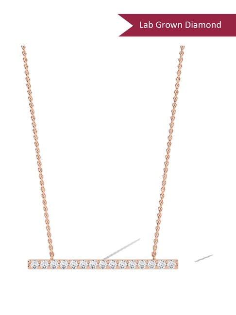 SHINE ETERNAL Lab Grown Diamond 14k (585) Rose Gold Pendant for Women-picture-10