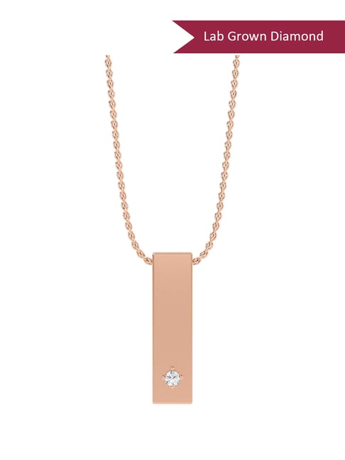 SHINE ETERNAL Lab Grown Diamond 14k (585) Rose Gold Pendant for Women-picture-14