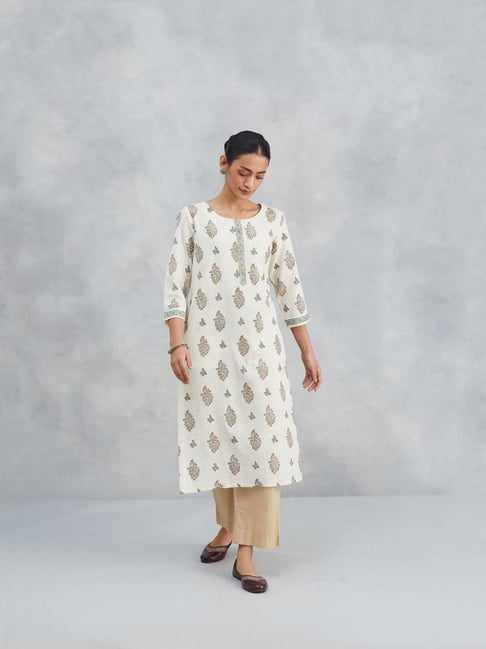 Fabindia Natural Cotton Hand Block Printed Long Kurta-picture-20