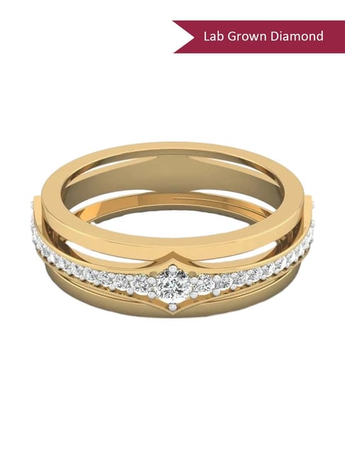 SHINE ETERNAL Lab Grown Diamond 14k (585) Yellow Gold Ring for Men-picture-10