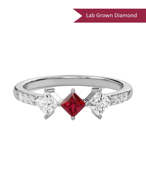 SHINE ETERNAL Lab Grown Diamond 18k (750) White Gold Ring for Women-picture-30