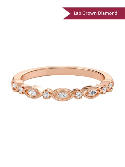 SHINE ETERNAL Lab Grown Diamond 14k (585) Rose Gold Ring for Women-picture-37