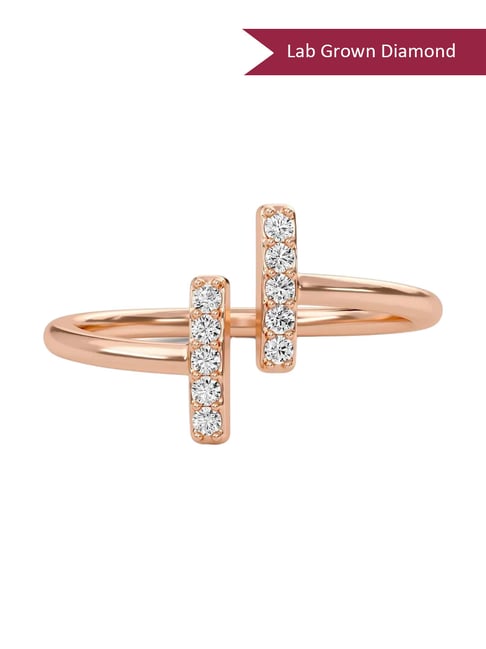 SHINE ETERNAL Lab Grown Diamond 14k (585) Rose Gold Ring for Women-picture-29
