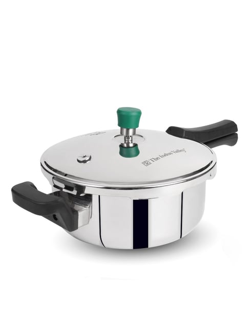 The Indus Valley Silver Triply Stainless Steel 3-Layer Body Outer Lid & Induction Bottom Pan (3.5 L)