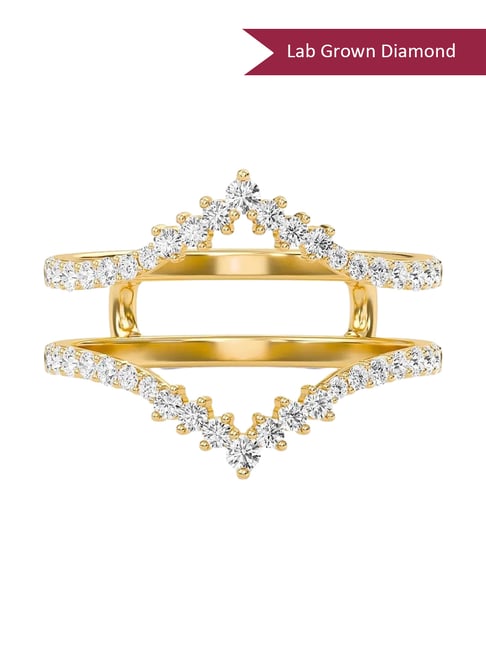 SHINE ETERNAL Lab Grown Diamond 18k (750) Yellow Gold Ring for Women-picture-35