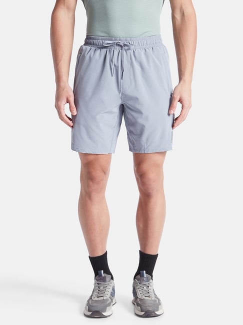 Jockey Grey Straight Fit Solid Shorts