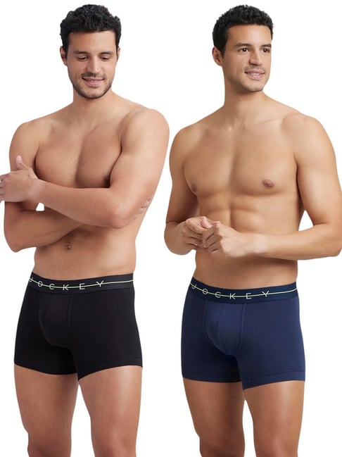Jockey Multi Regular Fit Solid Trunks (Pack of 2)-picture-16