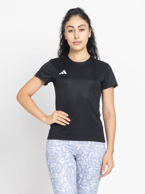 ADIDAS Black ADIZERO E Regular Fit Tee