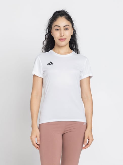 ADIDAS White ADIZERO E Regular Fit Tee