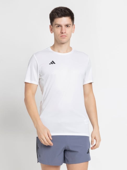 ADIDAS White ADIZERO E Regular Fit Tee-picture-16