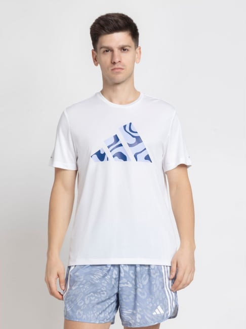 ADIDAS White RUN IT BL M Regular Fit Tee-picture-44