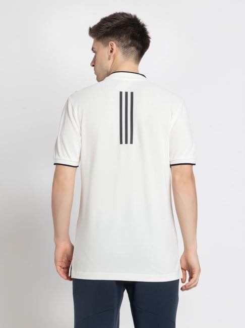 ADIDAS White ESS Core Regular Fit Polo T-Shirt
