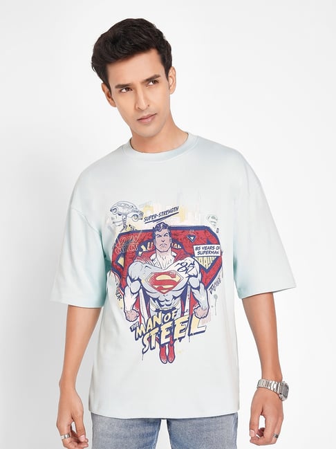 Sf Jeans By Pantaloons Blue Cotton Relaxed Fit Printed Shirt-picture-43