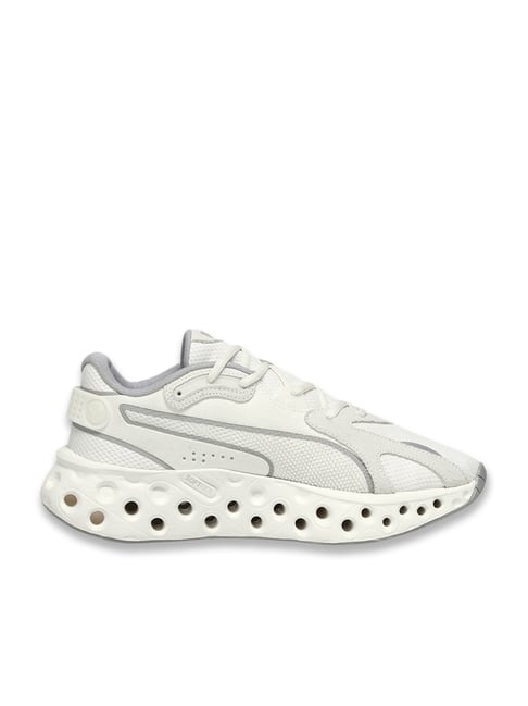 Puma Unisex Warm White & Grey Echo Essentials SOFTRIDE Frequence Running Shoes-picture-28