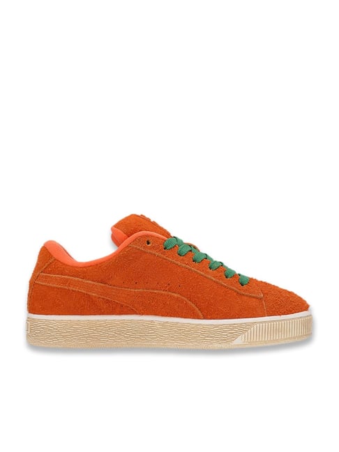 Puma Unisex Rickie Orange Warm White Suede XL CARROTS Sneakers