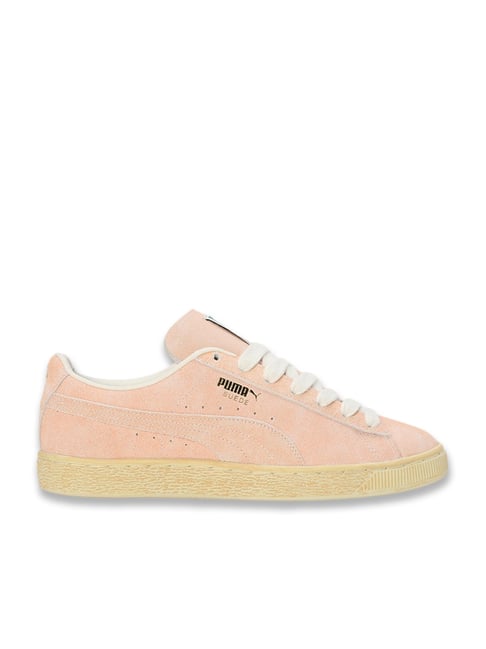 Buy Puma Unisex Bright Melon Frosted Ivory Suede Faded Sneakers