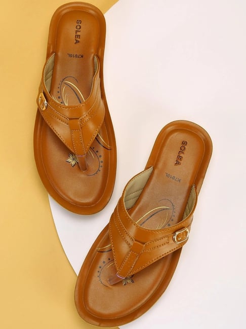 Paragon Women's Tan Thongs-picture-35