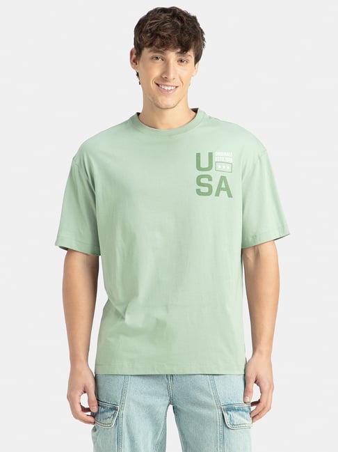 Jockey US81 Men's Super Combed Cotton Rich Graphic Printed Oversized T-Shirt