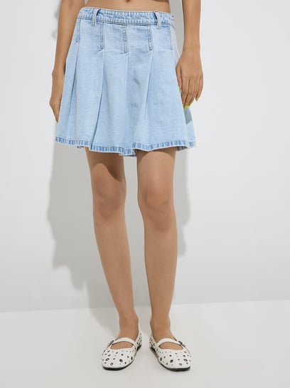【U LAN】On Me Pleats Denim Skirt MP000000027043942_450Wx545H_20