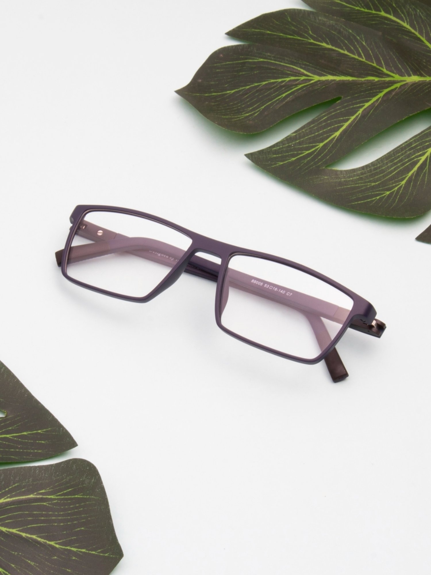 Ted Smith Blue Rectangular Unisex Eye Frames