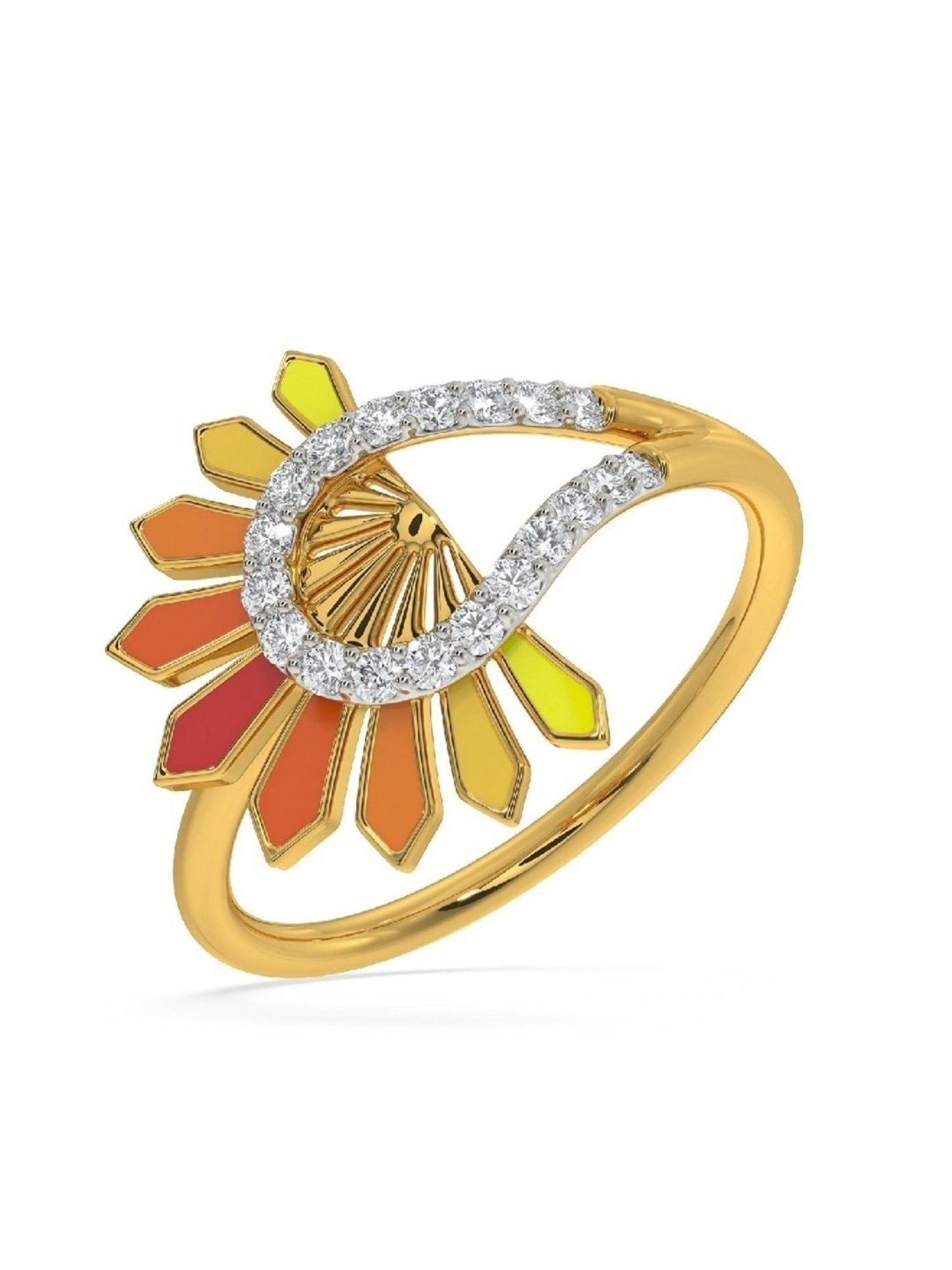 Buy Kisna Jewellery Felix 14k (585) Diamond & Gold Ring For Women