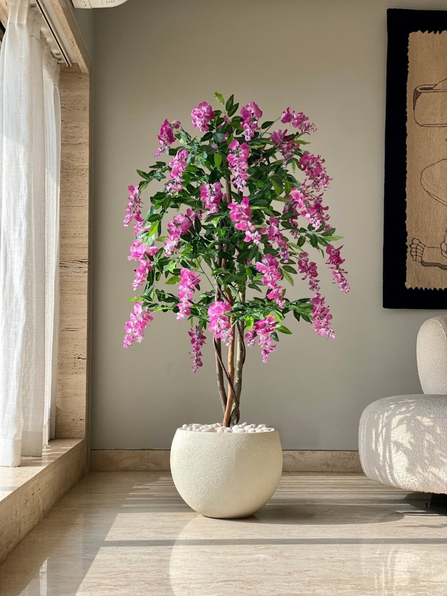 Buy Mason Home Pink & Green Pvc Tall Plants for Home Online @ Tata