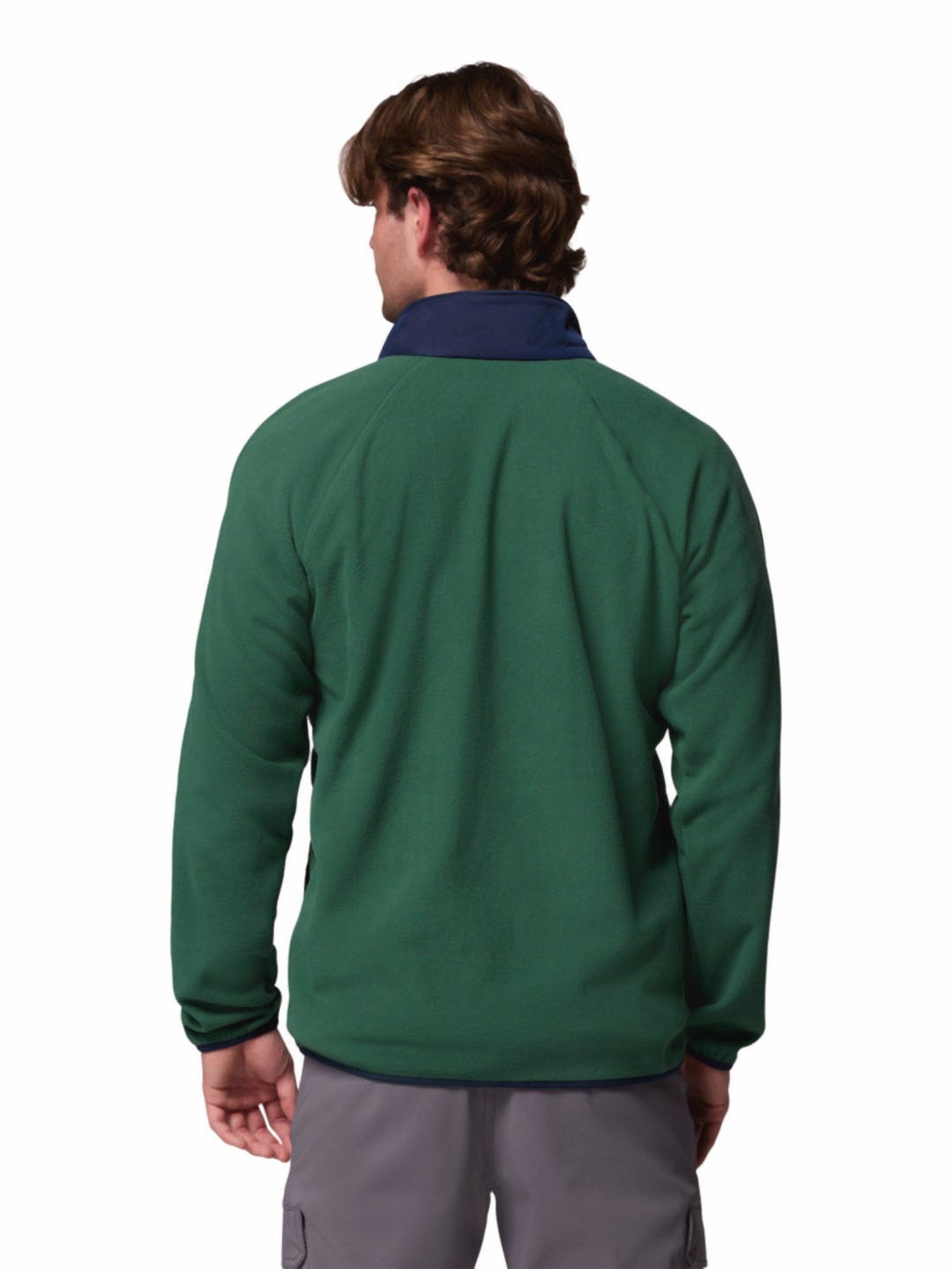 Columbia Men Green Fast Trek Overlay Fleece Jacket