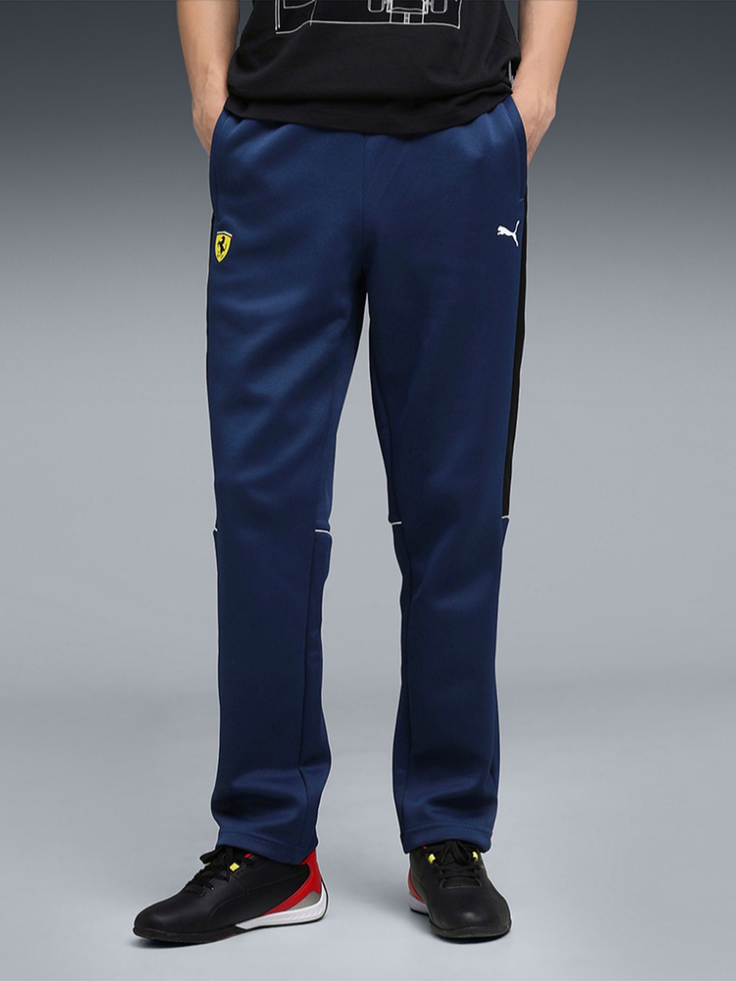 Puma Blue Ferrari MT7 Regular Fit Open Hem Track pants