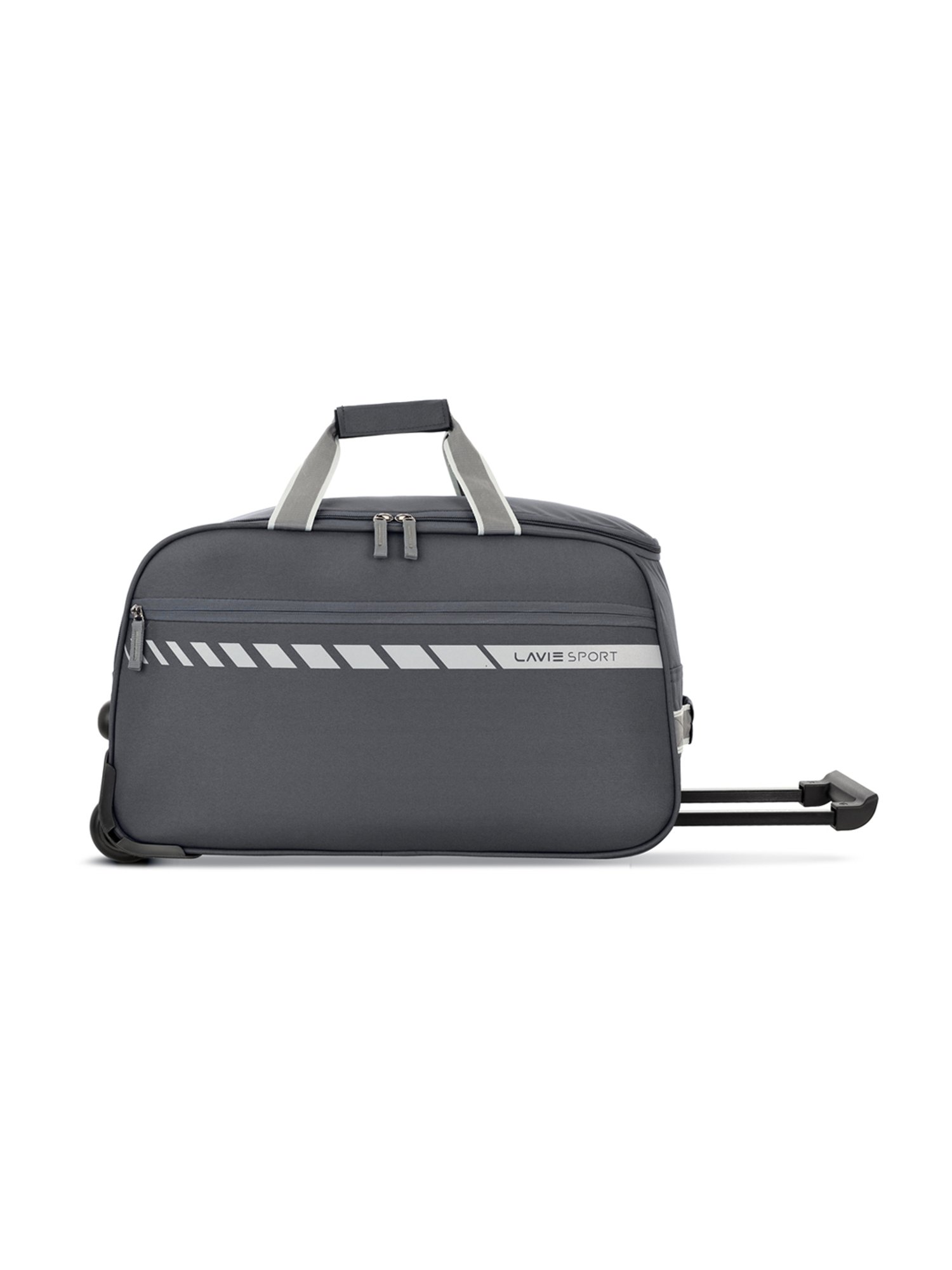 XL エルドレッソ KEEP RUNNING FOR BEER T グレーセット LAVIE SPORT Grey PLUTO Small Wheel Duffle Trolley Bag