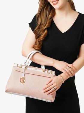Buy Lavie Luxe Light Pink LX Cindy Hz Satchel Handbag Online