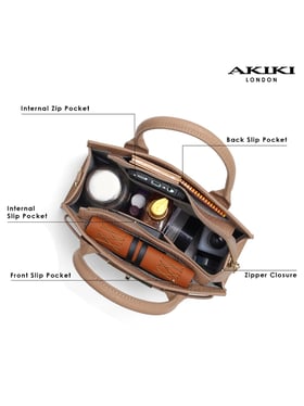 Akiki London Women's Kensington Medium Satchel Handbag