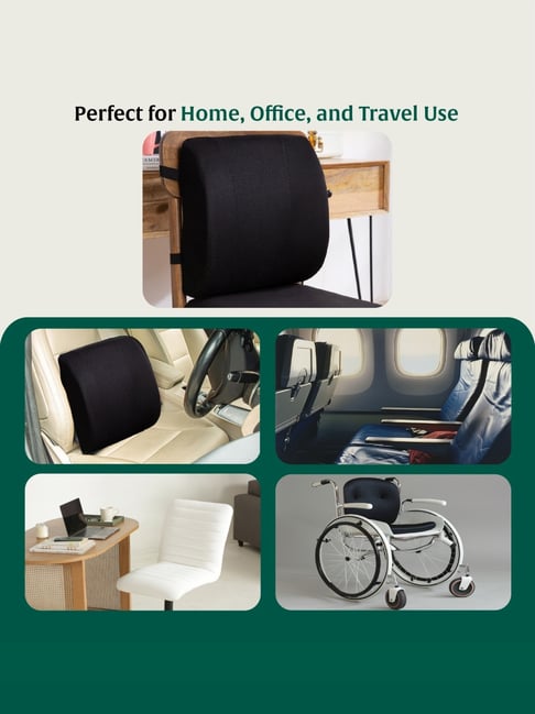 Buy The White Willow Lower Back Support Memory Foam Lumbar Cushion