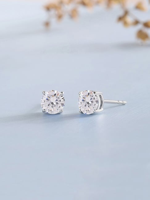 American Diamond Diamond Ear Studs With Price Ornate Jewels 925