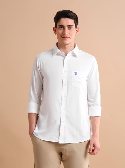 U.S. Polo Assn. White Regular Fit Shirt