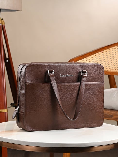 Buy Louis Stitch Brown Leather Medium Multifunctional Executive
