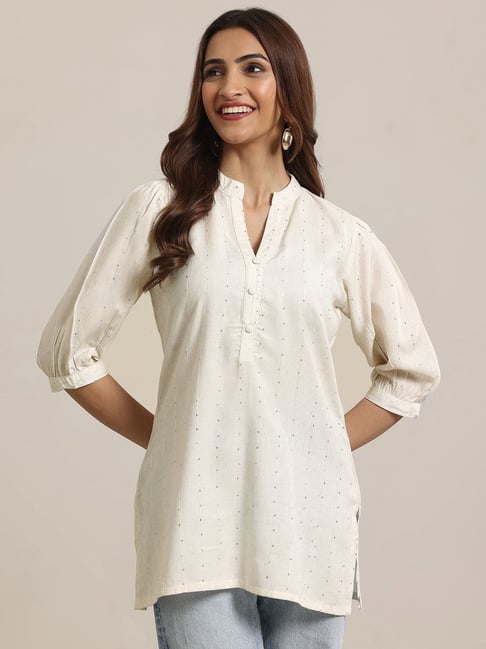 Libas Off White Self Design Kurti-picture-39