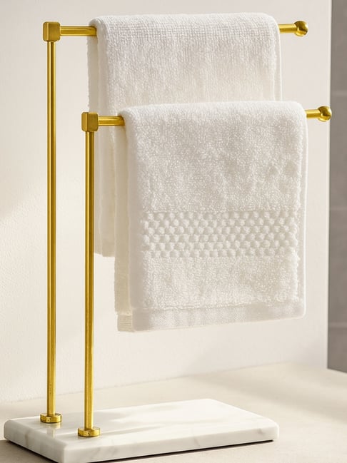 Buy Mason Home Melrose Gold White Steel Hand Towel Stand at Best