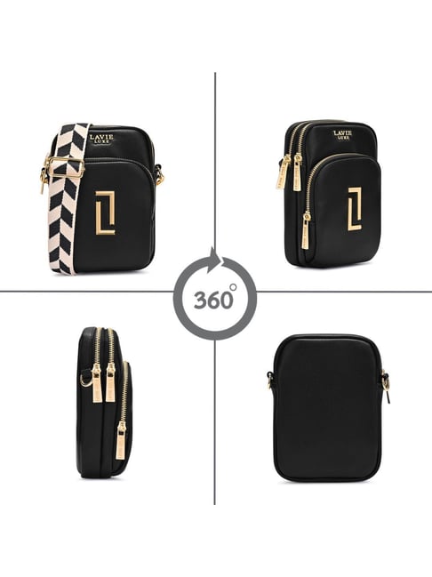 Buy Lavie Luxe Black LX Mobile Vt 3c Sling Handbag Online @ Tata CLiQ
