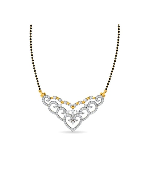 Kisna Diamond & Gold Jewellery 14k Gold & Diamond Advika Tanmaniya Mangalsutra for Women