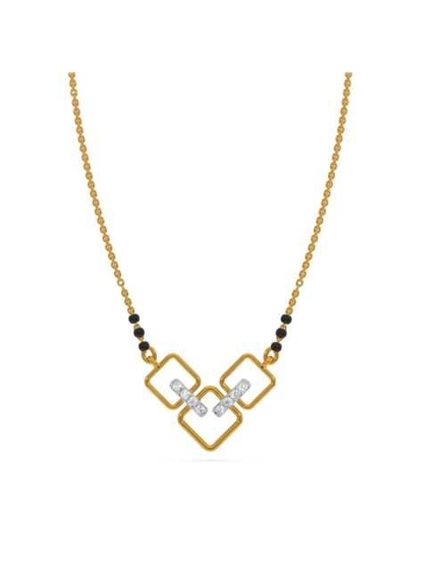 Kisna Diamond & Gold Jewellery 14K Gold & Diamond Shinal Mangalsutra for Women