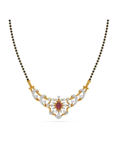 Kisna Diamond & Gold Jewellery 14k Gold & Diamond Kate Mangalsutra for Women