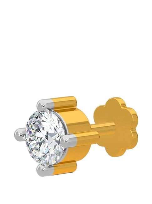 Buy Kisna Jewellery Trinity 18k Diamond Gold Nosepin for Women