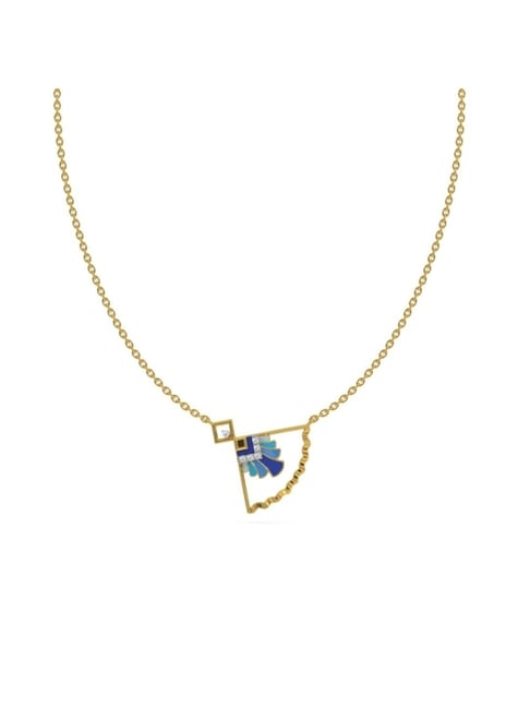 Kisna Diamond & Gold Jewellery 14k Gold & Diamond Florawave Necklace for Women