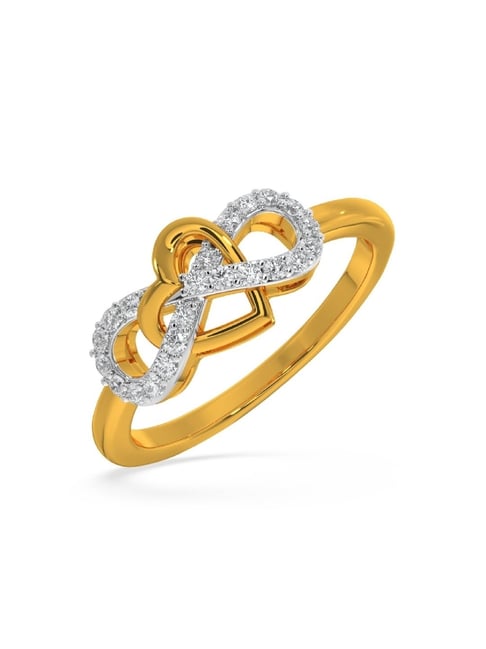 Kisna Diamond Gold Jewellery Infinite Love 14k (585) Diamond Gold Ring  For Women