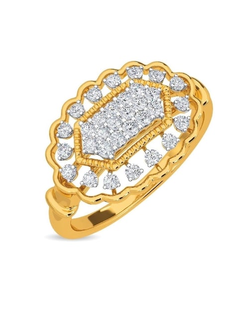 Kisna Diamond Gold Jewellery Leah 14k (585) Diamond Gold Ring For Women