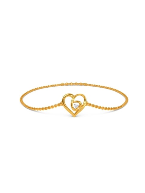 Kisna Diamond & Gold Jewellery Infinity Heart 14k Gold & Diamond Bracelet for Women
