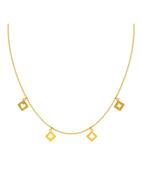 Kisna Diamond & Gold Jewellery 14k Rujani Pure Gold Necklace for Women