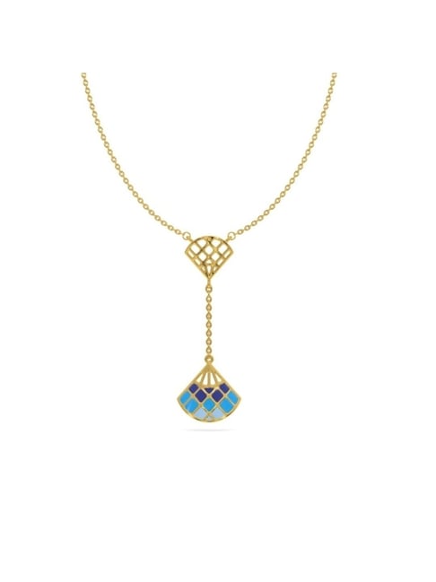Kisna Diamond & Gold Jewellery 14k Fuchsia Pure Gold Necklace for Women